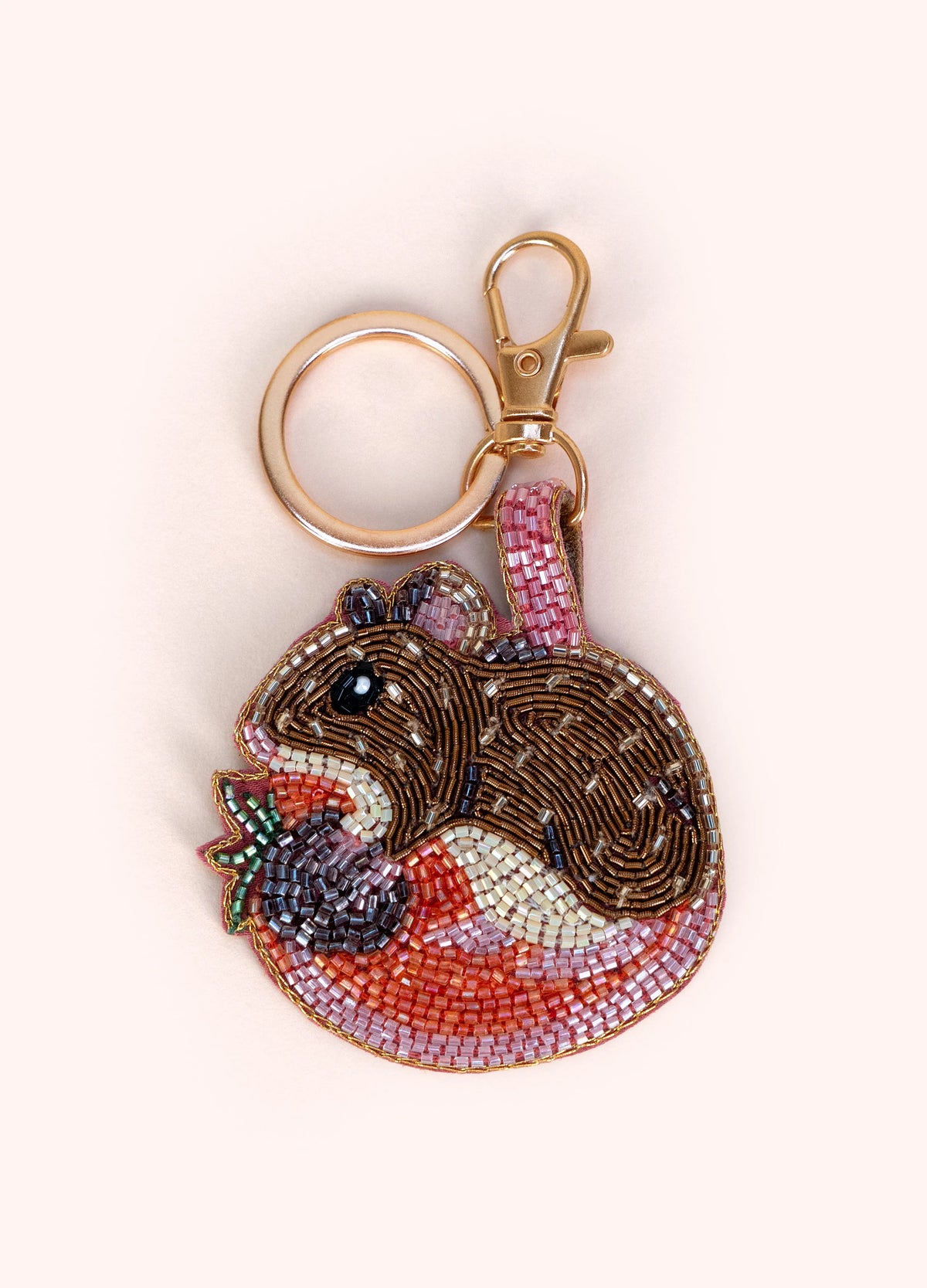 Powder Designs Beaded Keyring - Mouse