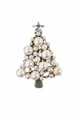 Pearl Cluster Antique Gold Brooch