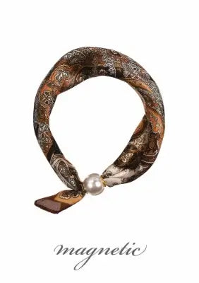 Magnetic Neckerchief - Caramel & Olive