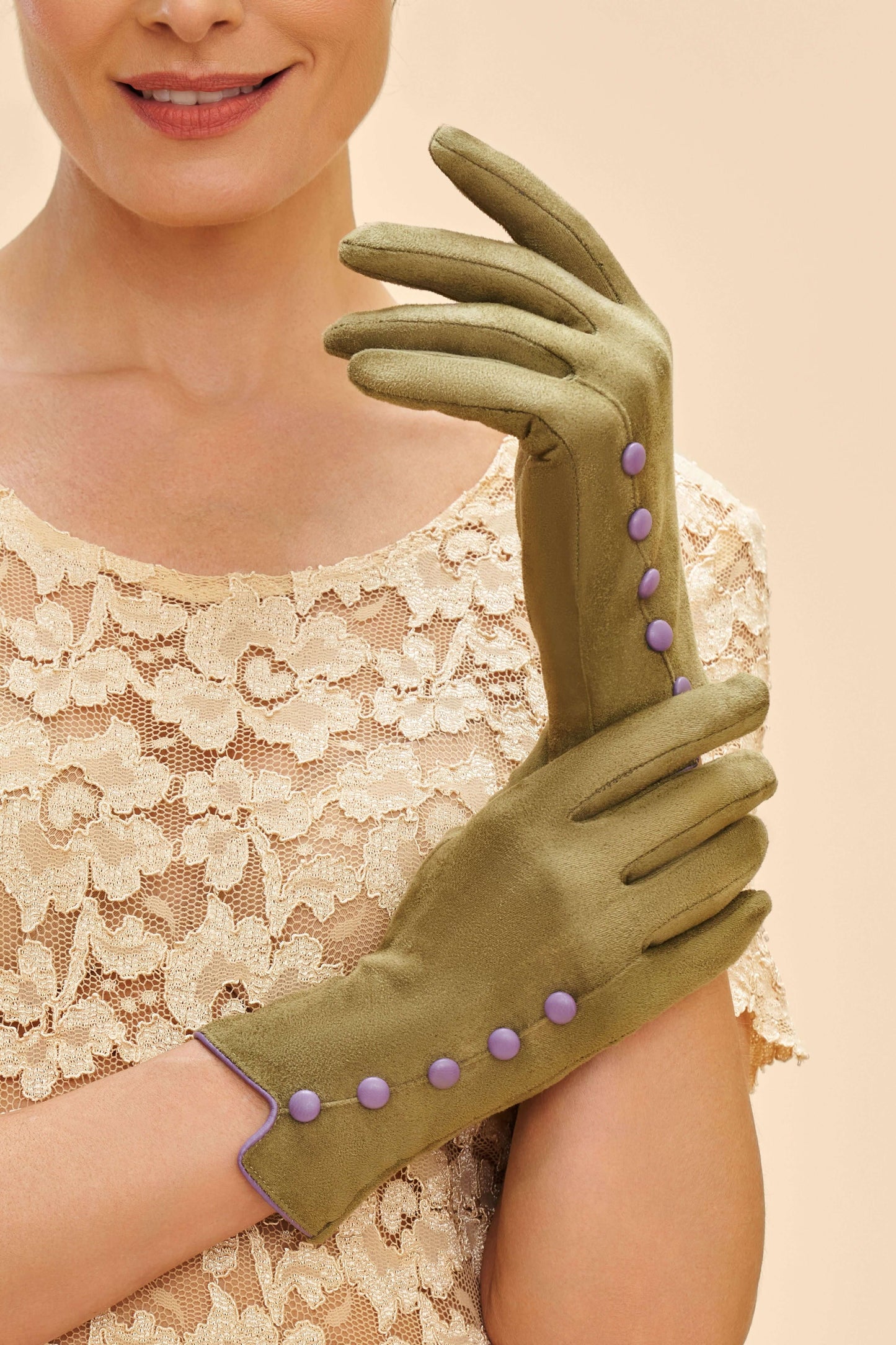 Powder Design Beatrice Gloves Sage