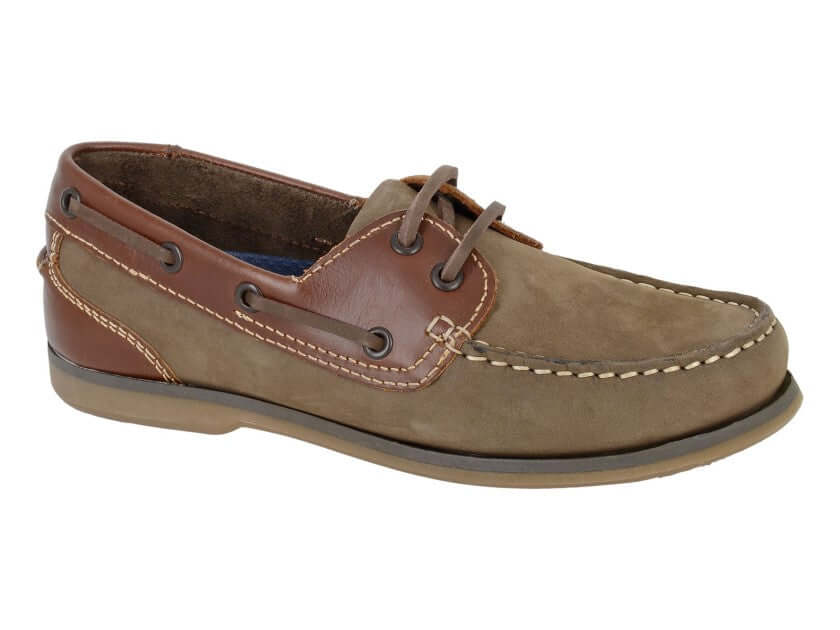 Ladies Brown Moccasin Boat Shoe