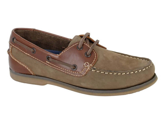 Ladies Brown Moccasin Boat Shoe