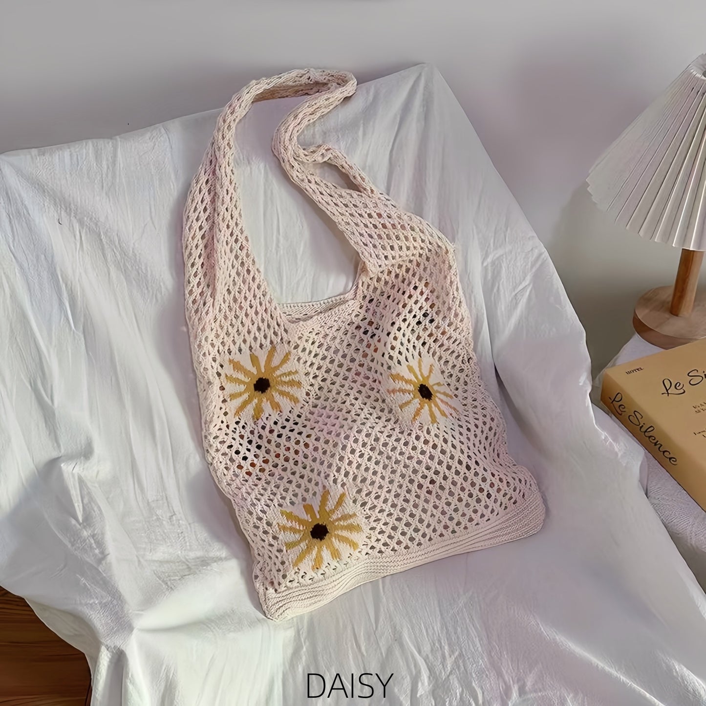 Crochet Fruit Slouchy Tote Bag