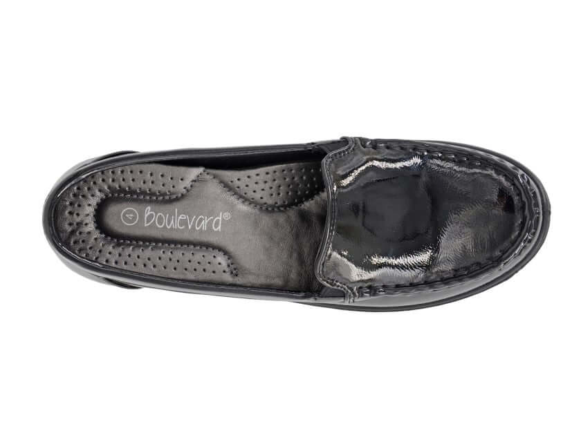 Boulevard Black Patent PU Casual Shoe