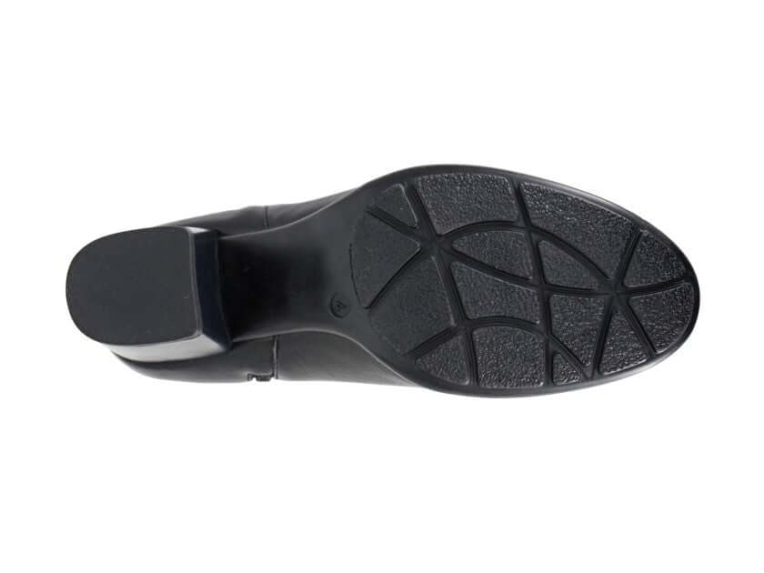 Cleope Leather Pull On Ankle Boot - Black