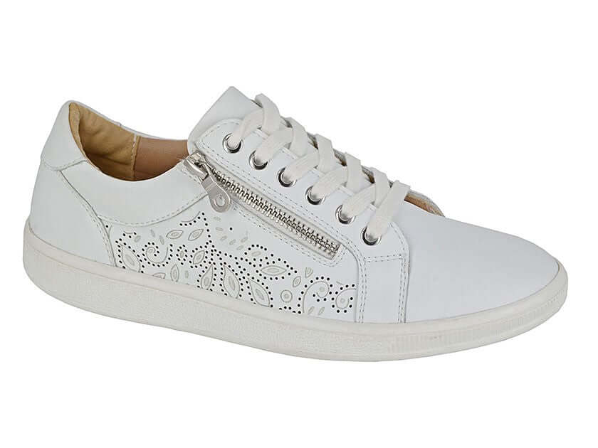 White Soft Leather Trainer