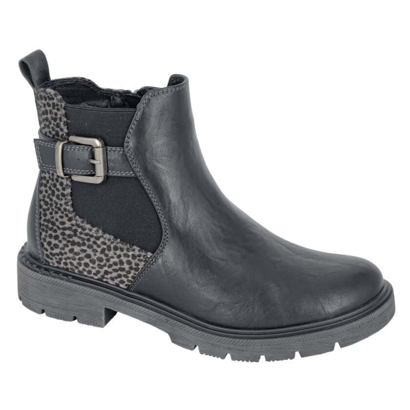 Ladies Buckle Ankle Boot - ARNALDA
