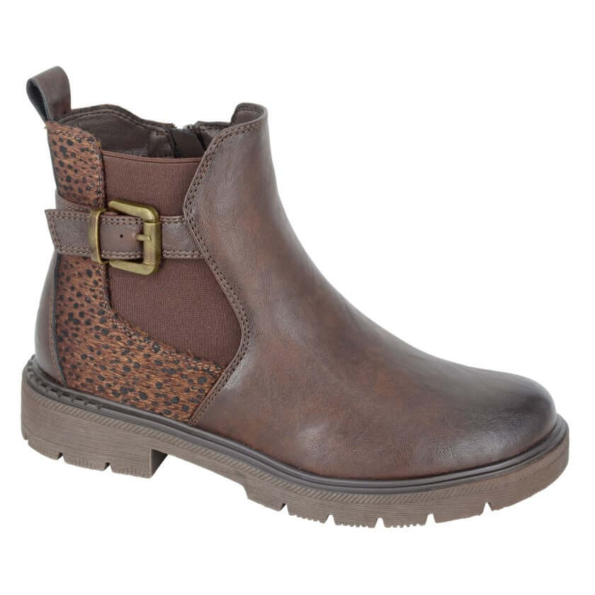 Ladies Buckle Ankle Boot - ARNALDA