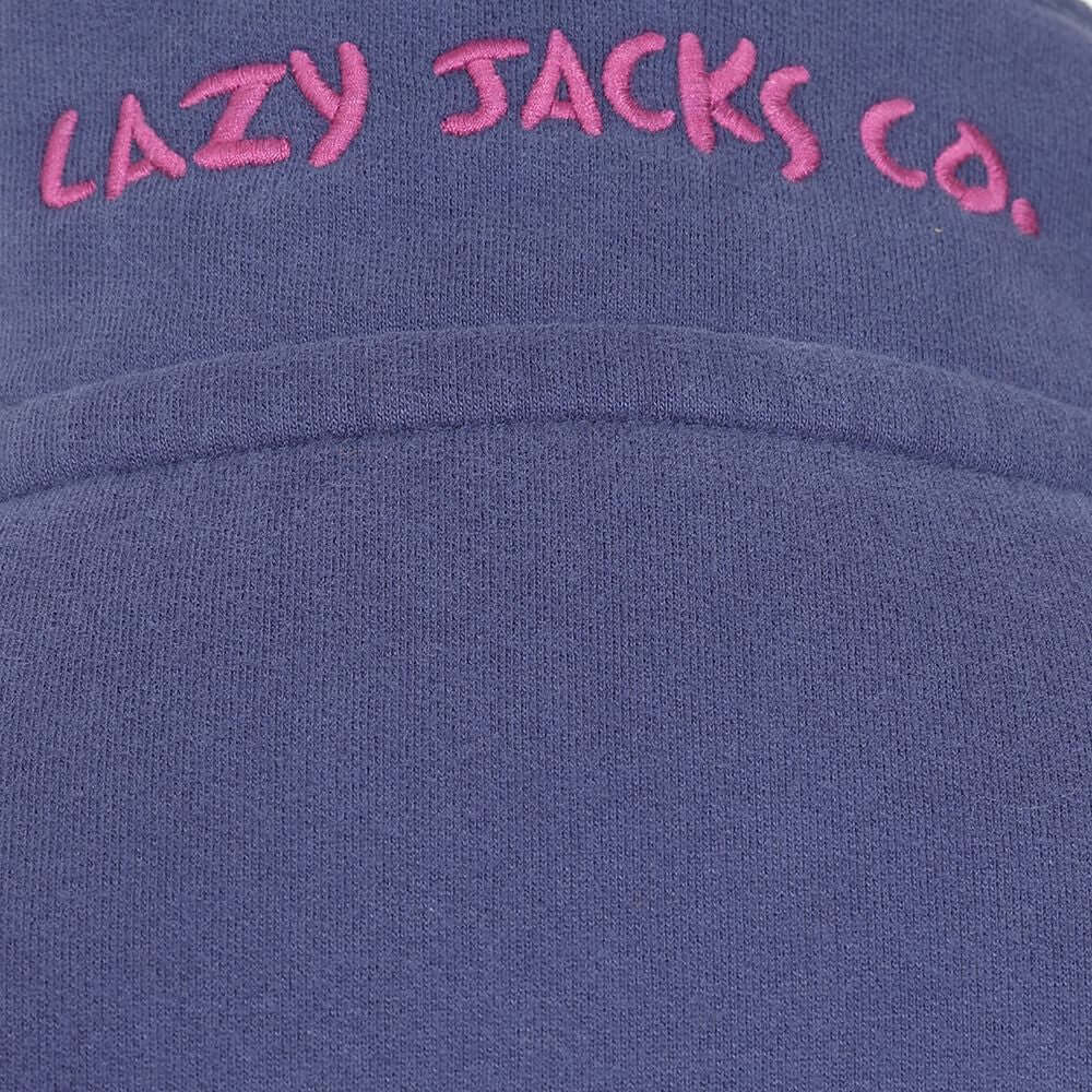 Lazy Jacks Womens Striped Button Neck Sweatshirt - Multi