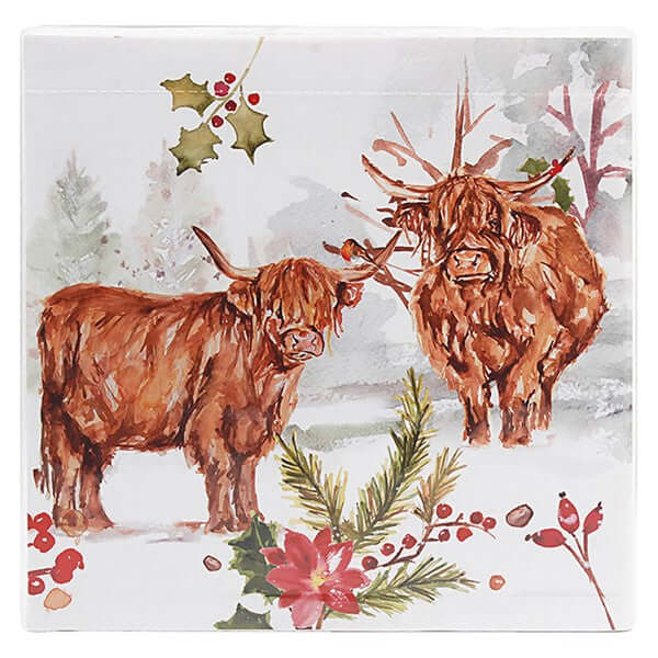 Jennifer Rose Highland Cow Napkins
