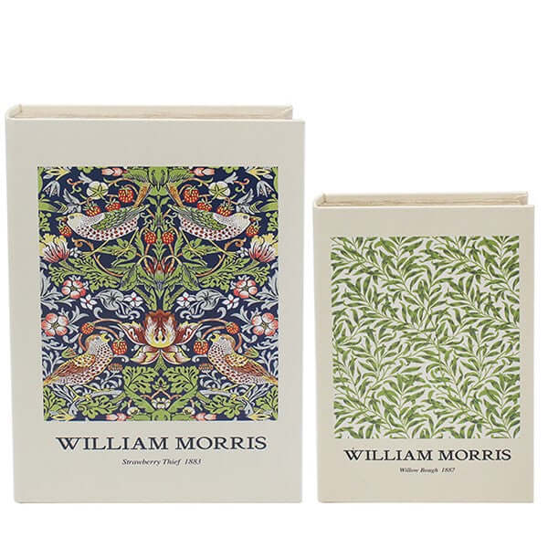 Library Book Box Set of 2 William Morris Boxes