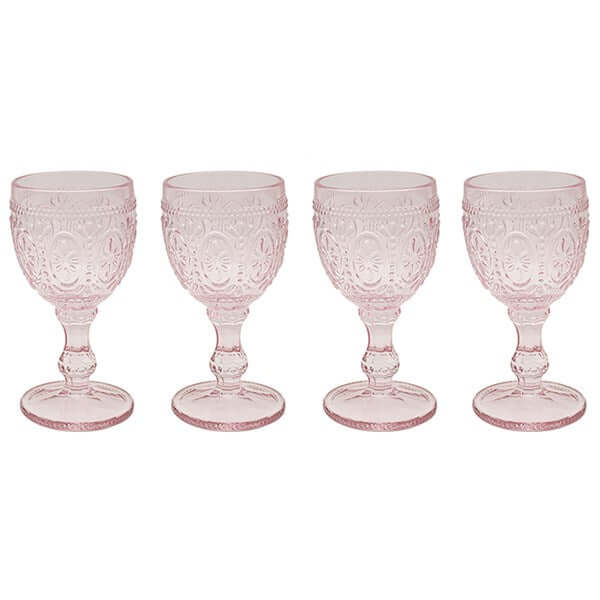 Elements Glass Wine Pink Set of 4