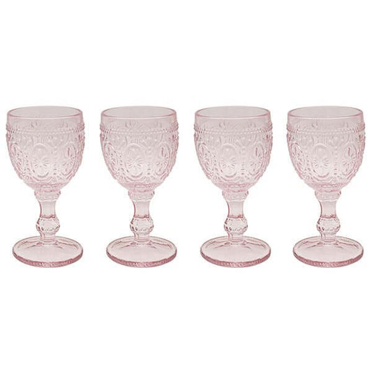 Elements Glass Wine Pink Set of 4