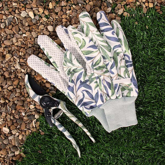 William Morris Willow Bough Gloves & Secature Garden Gift Set