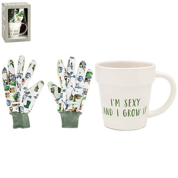 Mug & Glove Set Garden Grow