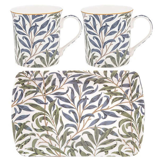 William Morris Willow Bough 2 Mugs On Tray