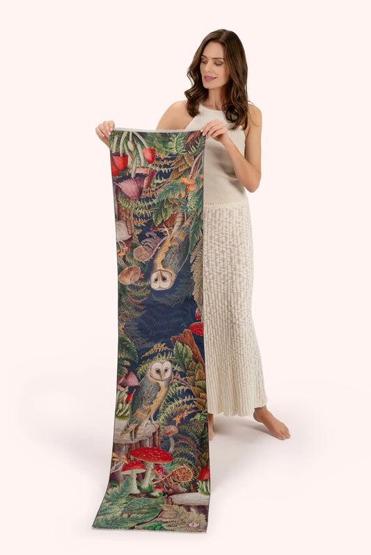 Powder Design Luxurious Scarf - Wild Woodland Owl