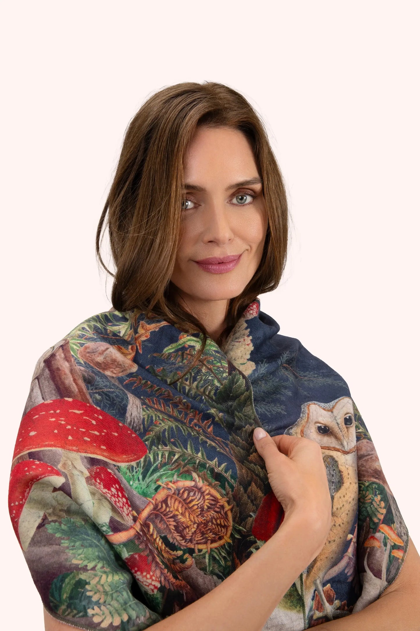 Powder Design Luxurious Scarf - Wild Woodland Owl