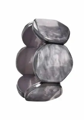 Acrylic Disc Cuff Bracelet - Grey