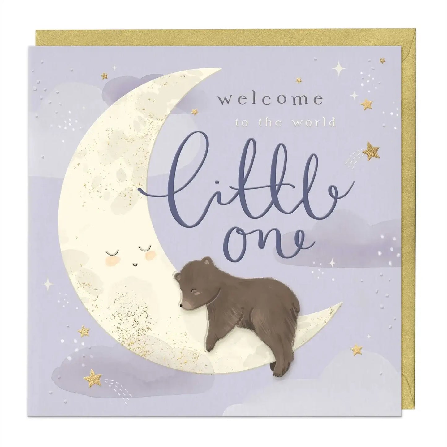 Welcome Little One Bear Luxury Card