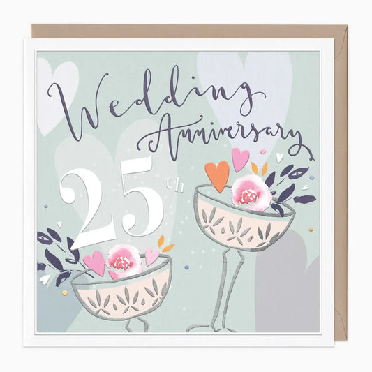 25th Wedding Anniversary Luxury Card