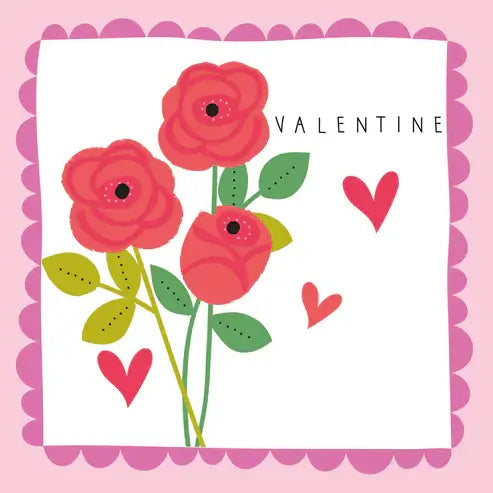 Belly Button Designs - Valentines Roses Card