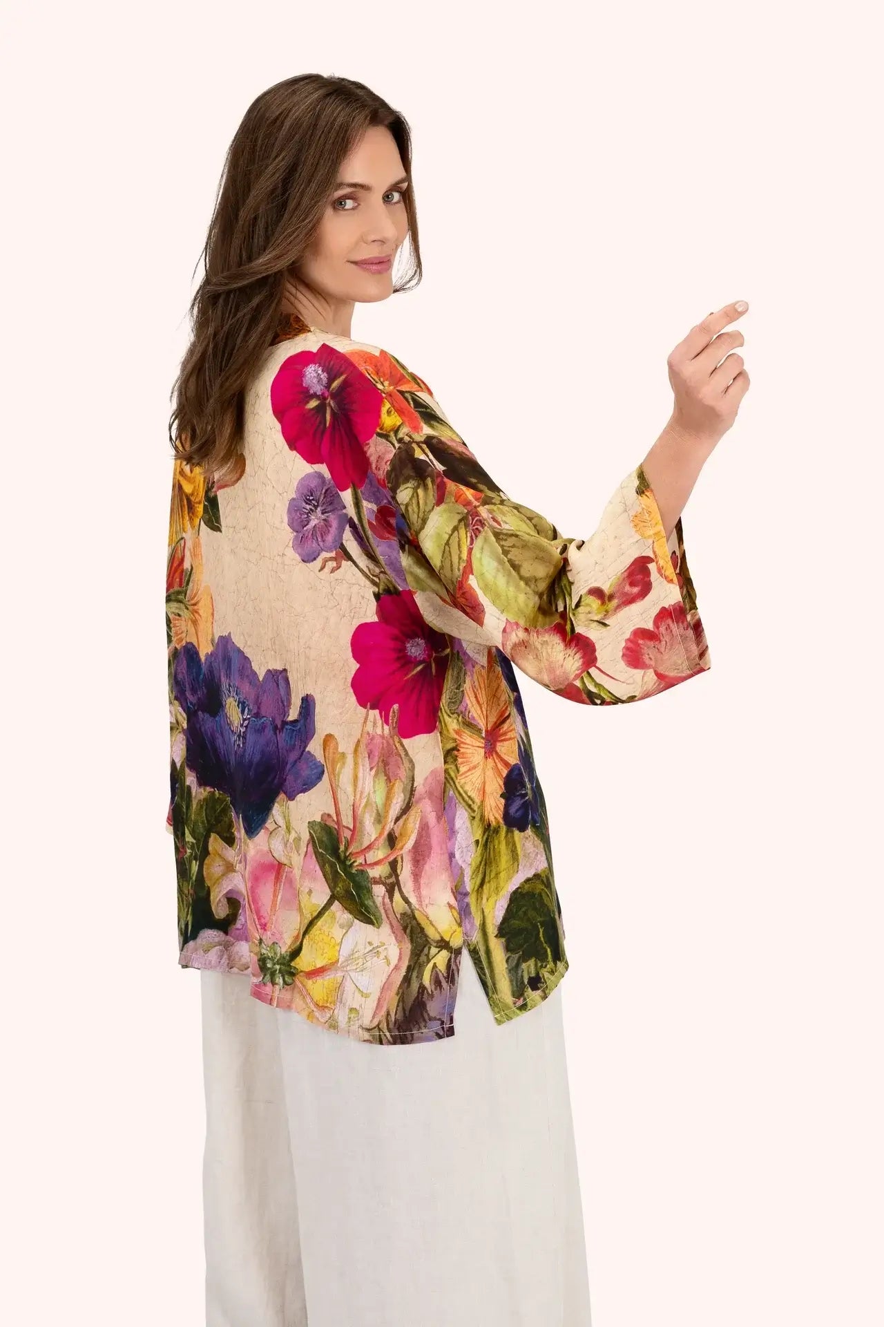 Powder Design Kimono Jacket - Cream Posy
