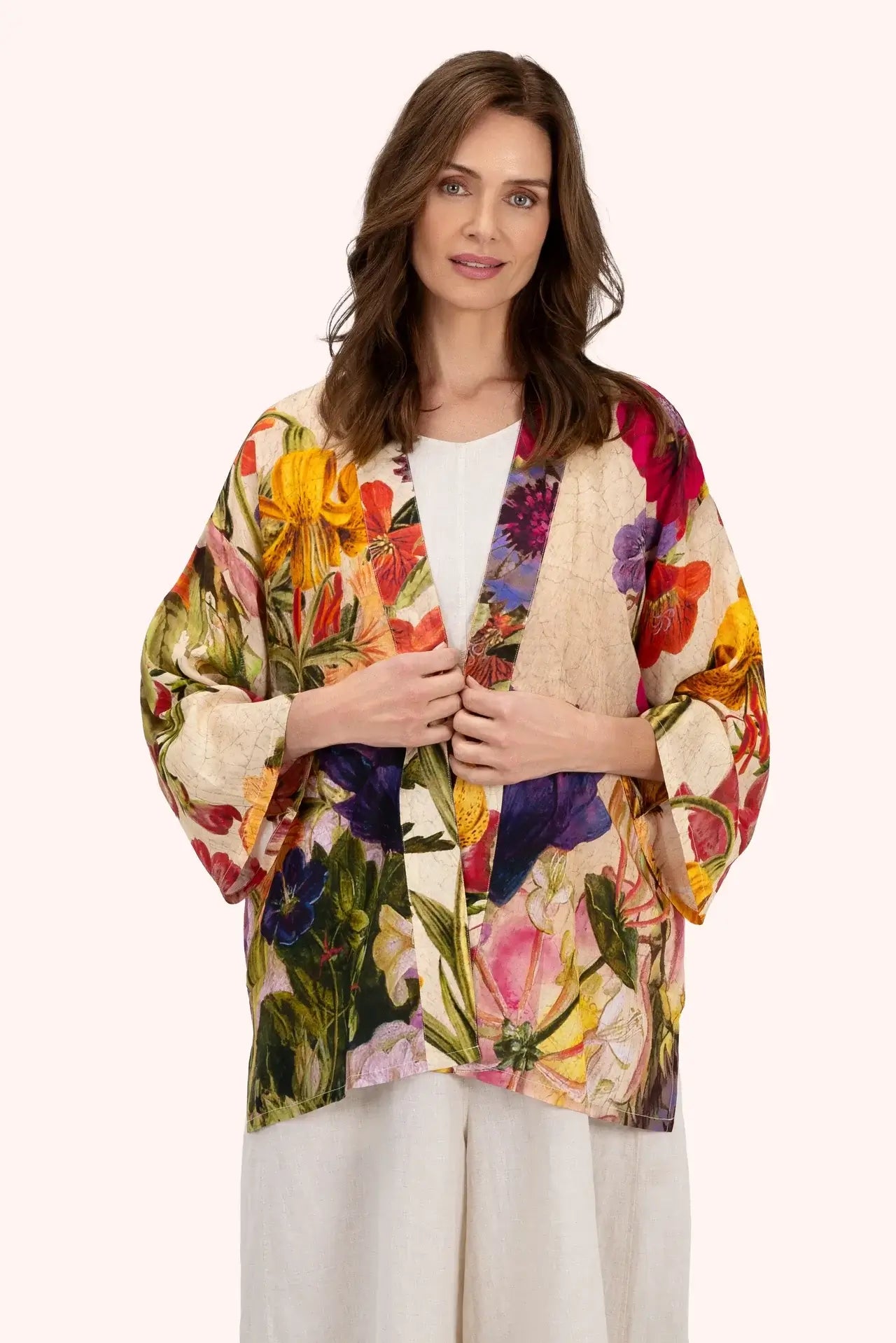Powder Design Kimono Jacket - Cream Posy