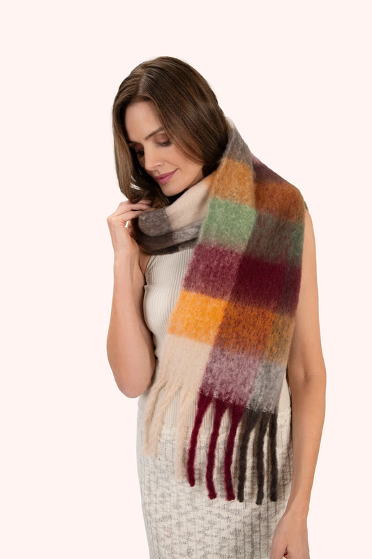 Powder Design Cosy Scarf - Molly, Russet Mix