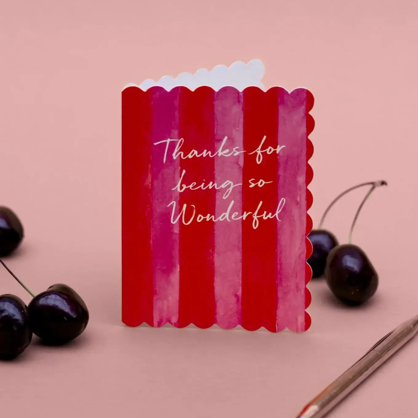 Thanks for Being so Wonderful (Watermelon Stripes) Card