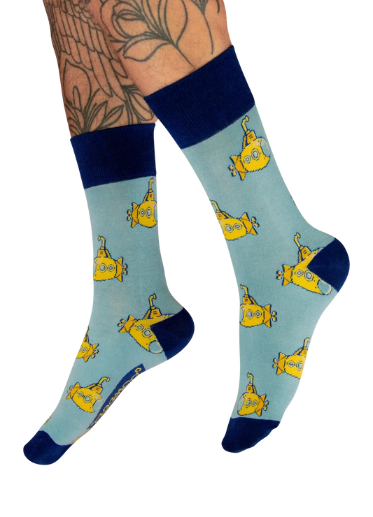 Powder Design Men's Socks - Yellow Submarine in Denim