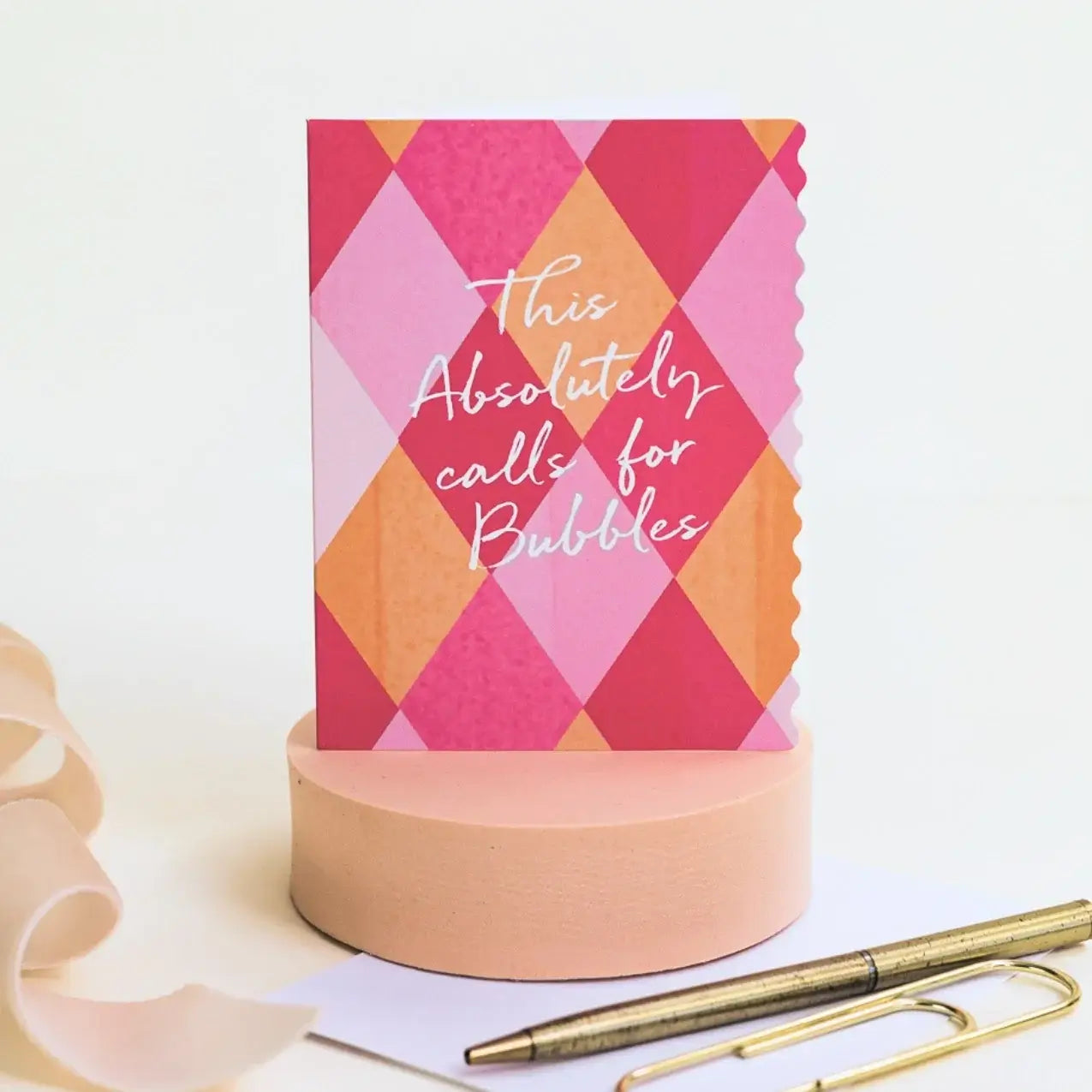 Absolutely calls for Bubbles (Harlequin) Card