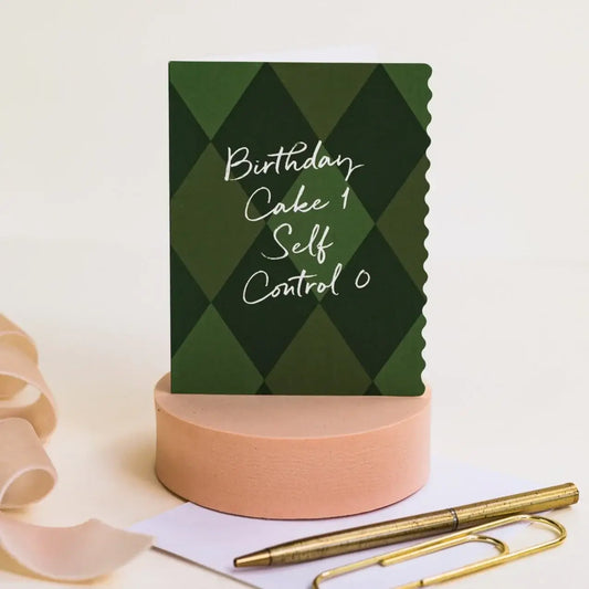 Birthday Cake 1 (Harlequin) Card