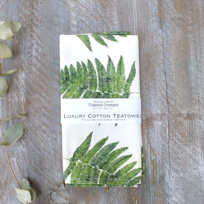 Woodland Fern Luxury Cotton Tea Towel