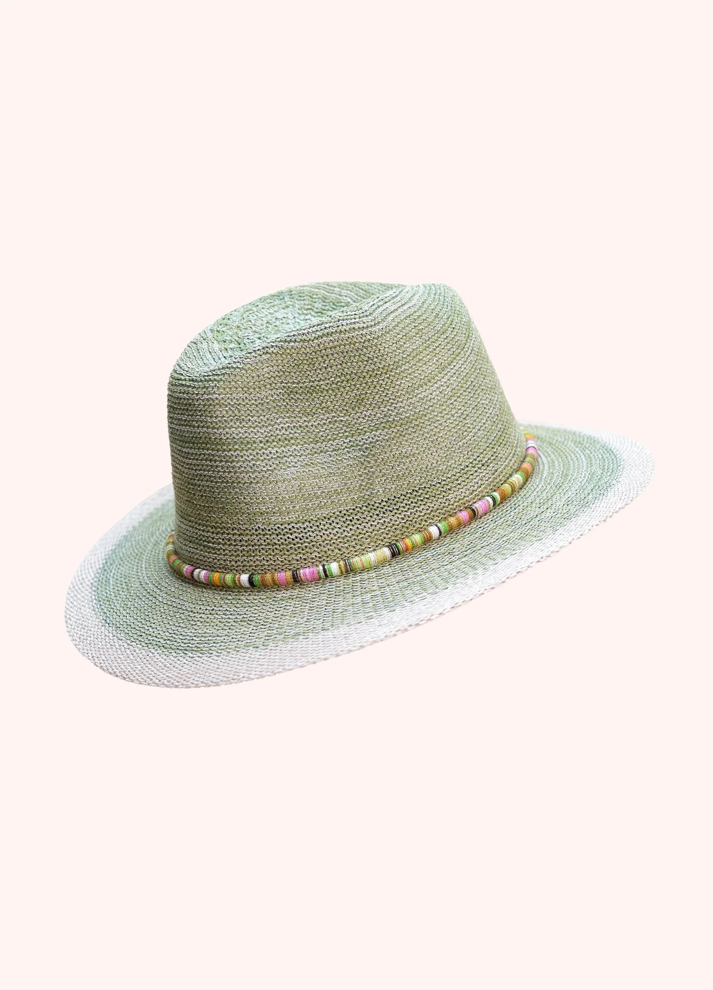 Powder Design Natalie Hat - Lawn Green With Multi Stripe Band