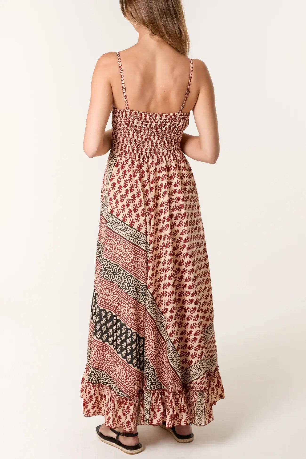 Multi Print Cami Maxi Dress