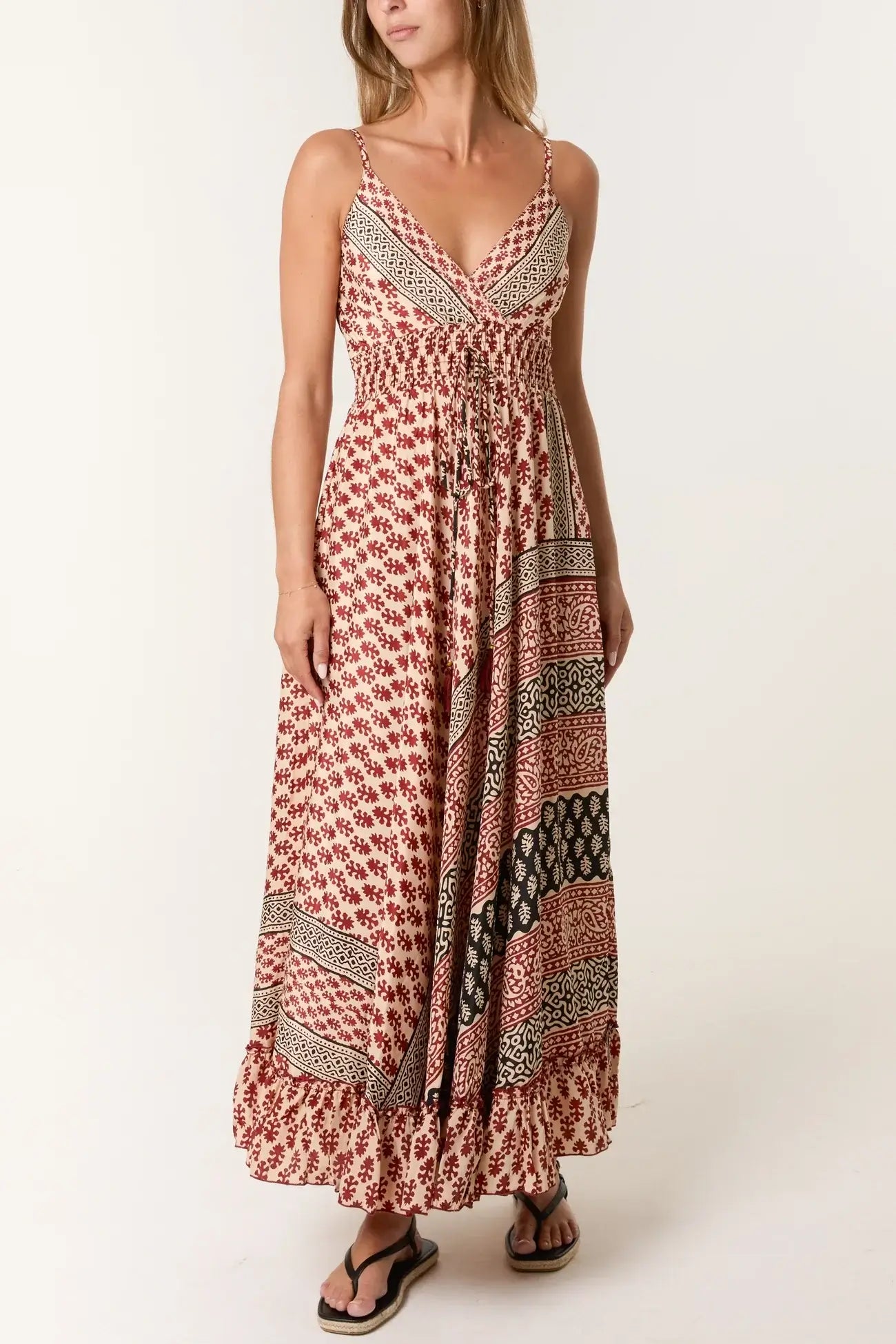 Multi Print Cami Maxi Dress