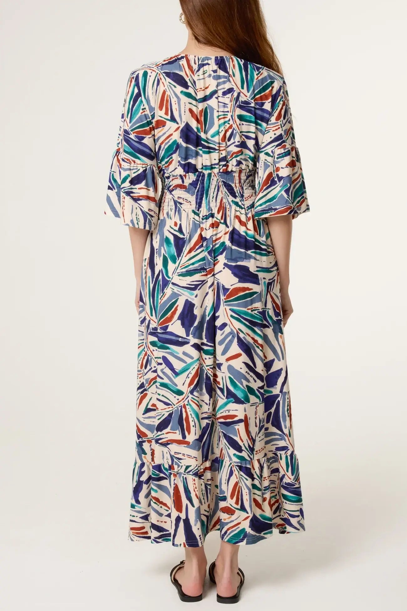 Brushstroke Stretch Empire Bust Maxi Dress