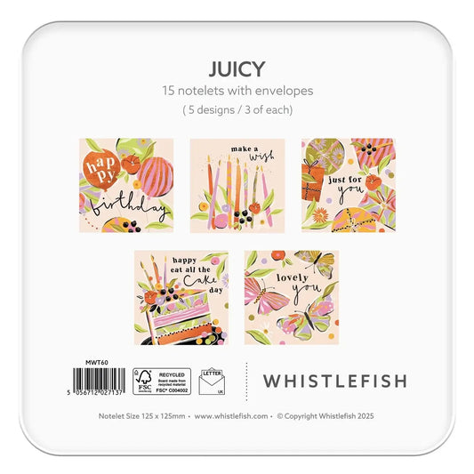 Whistlefish Cards - Juicy Notelet Tin
