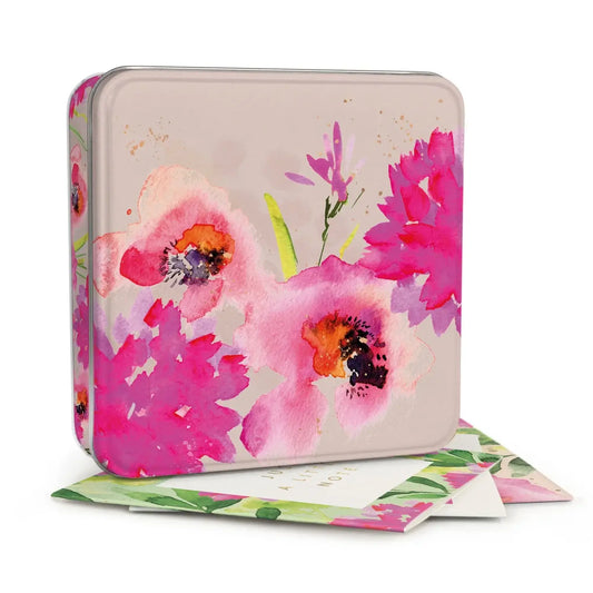Whistlefish Cards - Orange Poppy Notelet Tin