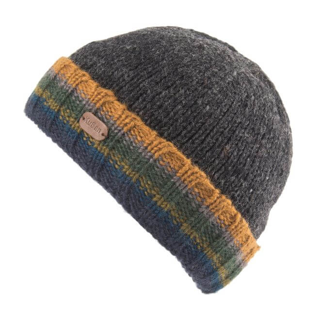 Beanie Pull On with Turn Up Charcoal