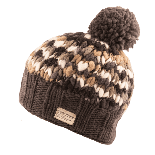 Bobble Hat Uneven Yarn Charcoal