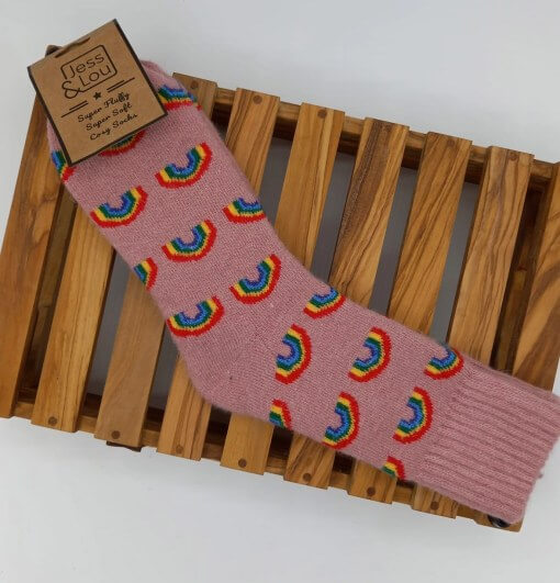 Jess & Lou - Rainbow Rib Cosy Socks