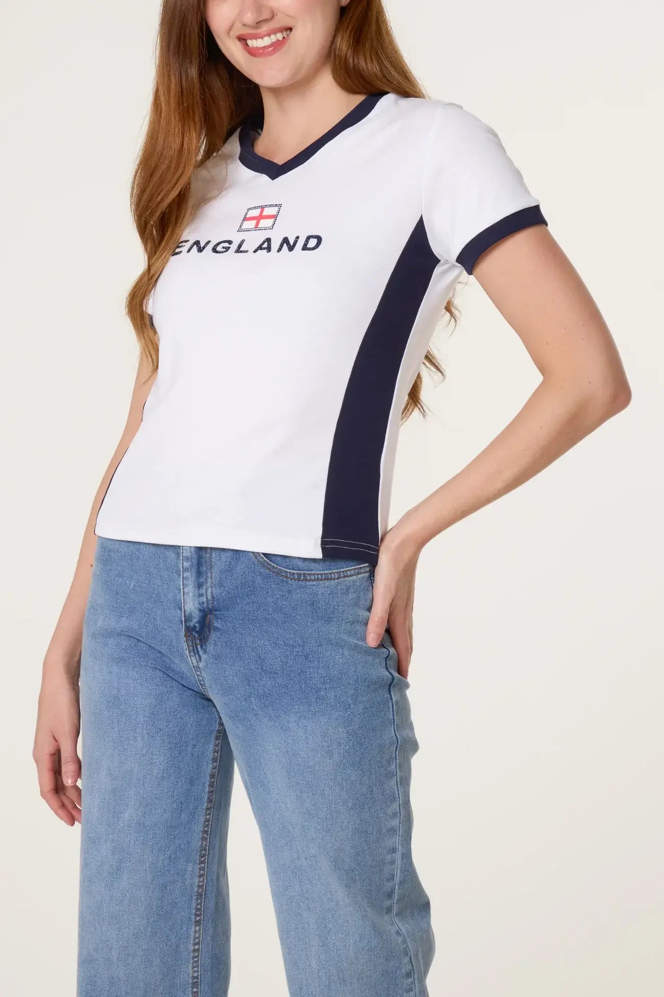 England Diamante Football T-Shirt