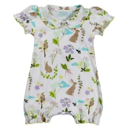 Meadow Print Rabbit Baby Grow