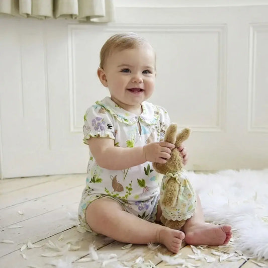 Meadow Print Rabbit Baby Grow