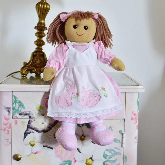 Rag Doll with Rabbit Applique Dress - 40cm