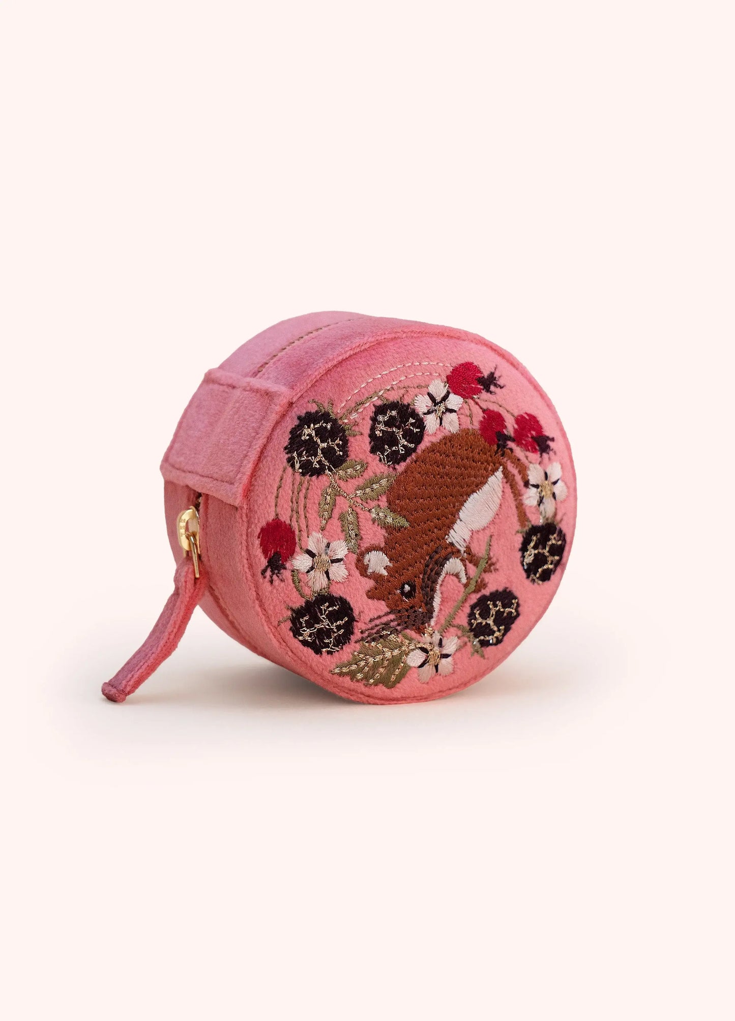 Powder Design Round Jewellery Box - Mouse