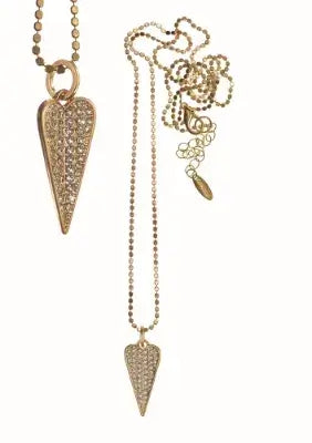 Crystal Detail Heart Pendant Necklace