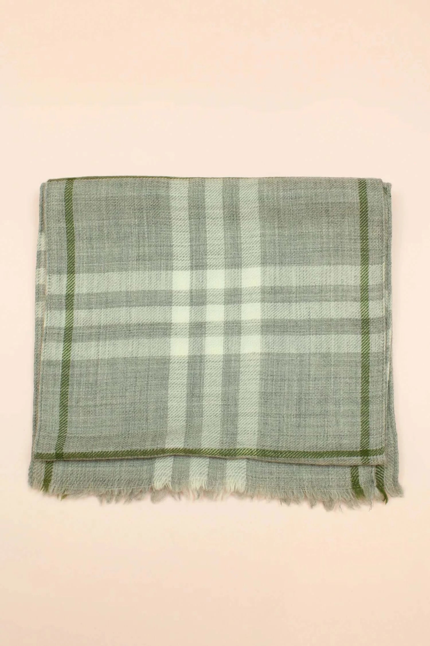 Check 100% Wool Mens Scarves